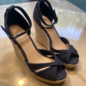NEW Denim wedge sandals